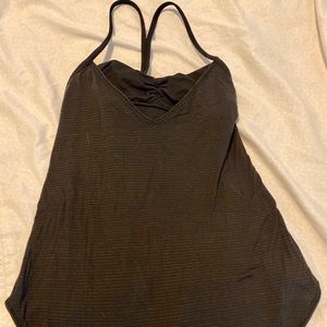 Black and white stripe lululemon tank top
